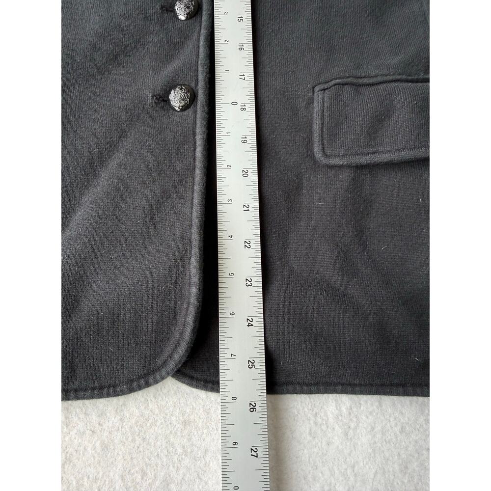 Lauren Ralph Lauren 2X Sweater Knit Blazer Black Cardigan Classic Plus Size - Picture 4 of 7